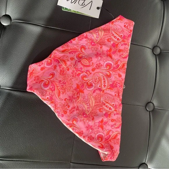 Revolve x VDM The Label Belinda Reversible Bikini Bottom Pink Stripe S - Picture 7 of 11